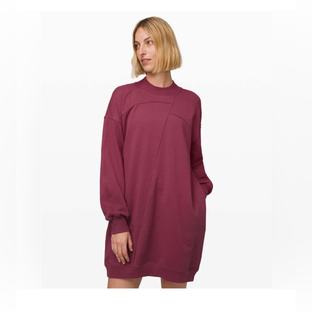 Lululemon Broken Beats Sweater Dress Plumful size xs